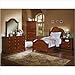Bundle-81 Cottage Collection Youth Panel Bed Bedroom Set in Cherry Size: Twin