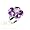 STUDIO 925: *5 POINT AMETHYST CZ HEARTS IN BLOOM RING*, 6