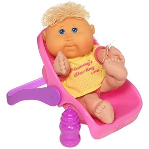 Cabbage Patch Kids Newborn with Carrier Blonde Brown Eyes 2009 by