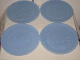 4 Powder Blue Fenton Glass 1976 Bicentennial Commemorative Plate Set