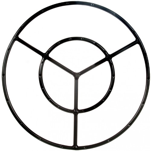 24 Inch Round Double Natural Gas Fire Pit Ring