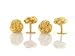 Bling Jewelry Classic 14K Gold Single Woven Love Knot Studs Set