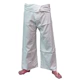ZAMKARA - Pantalon pêcheur thaïlandais - Blanc cassé