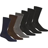 Womens Cotton Blend Ribbed Dress Socks Value Assorted 6-Pack