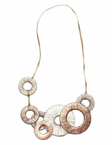 JousJous Gold Leather The Gears Necklace, Matinee Length, 23