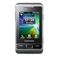 Samsung C3330 Handy (6,1 cm (2,4 Zoll) Display, Touchscreen, 2 Megapixel Kamera, UMTS) metallic-silber