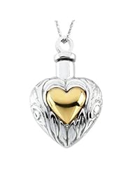 Heart Ash Holder 18" Necklace - Inspirational Blessings in Sterling Silver