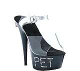 Penthouse Women's Pet PH609 Stilettos,Clear/Black,10 M US