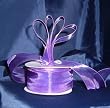 Sheer Organza Ribbon Mono Edge - 1.5" - 25 Yards (75 FT) - Purple