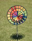 Set Of Two Rainbow Garden Twirler Wind Wheel - Double The Beauty