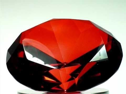 Beautiful Gaint Birthstones Paperweight Glass Diamond 100mm Crystal, Ruby by HL Fashion