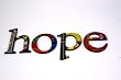 Recycled Tin Words -(hope)