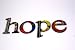 Recycled Tin Words -(hope)