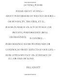(Acting) Poems