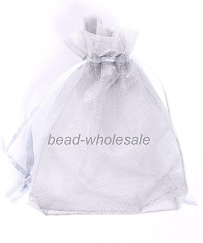 CYNDIE 30pcs Organza Jewelry Packing Pouch Wedding Favor Gift Bags Many Colors #14 light grey1 7*9cm