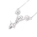 Spinningdaisy Crystal Cheerleader Necklace – 1-Inch Pom Pom Charm Pendant (Cheerleader With Pom poms)