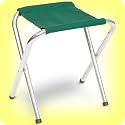 EARTH FOLDING STOOL w/ Heavy-Wall STRONG Aluminum Tubing -- Exta COMFORT with Durable Fabric -- Ships FAST in 1-2 days