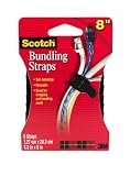 3M Scotch RF8010 Bundling Straps 8-Inch Black, 6-Pack