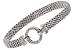 14K White Gold Popcorn Link Bracelet with Diamond Circle Clasp