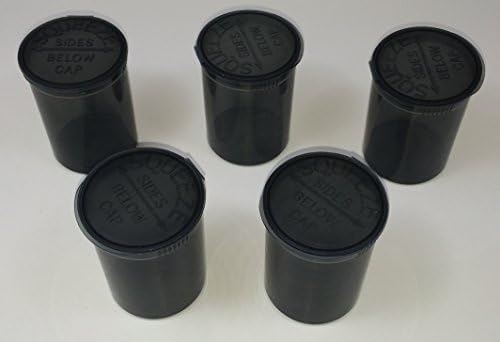 (15 Pack) 13 Dram Squeezies Squeeze-top Pill Bottles Rx Pill Bottles Prescription Crafts Coins Storage Medicine Containers 10 Assorted Colors You Pick (Charcoal)