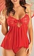 Escante Women's Flora Lace Short Baby Doll