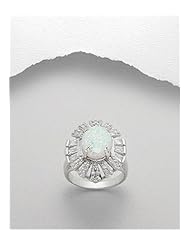 White CZ Ring In 92.5 Sterling Silver