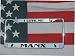   - CHROME LASER ENGRAVED LICENSE PLATE FRAME MANX
