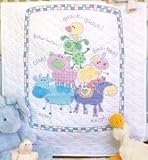 Baby Hugs Farm Friends Quilt Stamped Cross Stitch Kit-34X43