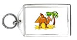Keychain with camel, arabian, tree, palm, desert