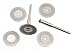 5-Piece 3/4 Diamond Cutting Wheels & Mandrels for High-Speed Rotary Tools - 150 Grit