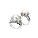 925 Silver & Mabe Pearl Ring with 18k Gold Accents- Sizes 6-8
