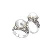 925 Silver & Mabe Pearl Ring with 18k Gold Accents- Sizes 6-8