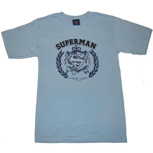 DC COMICS SUPERMAN "COLLEGIATE CREST" Licensed Tee