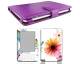 Bundle Monster Kindle 2 Genuine Leather Case Cover Jacket + Skin Sticker + Screen Protector Ebook Accessories Combo - Fit 2nd Generation ONLY (Not Latest Generation)