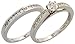 14 Karat Weissgold 2-Teilen Hochzeit Ring Set, mit 0.50 Karat Brilliantschliff Diamanten, (6mm) breit