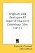 Originals And Analogues Of Some Of Chaucer's Canterbury Tales (1872-)
