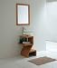 Bathroom Modern Design Vanity Set &amp; Glass Vessel Sink &amp; Faucet &amp; Mirror