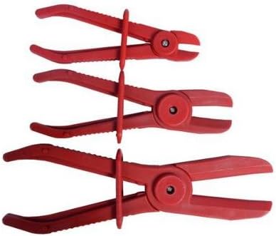 Hanpearl 3pc Flexible Hands Free Hose Pliers Pipe Clamp Plier Set for Brake Radiators and Air Conditioning with Non-damaging Jaws