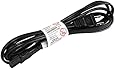 Monoprice 107672 6-Feet 18AWG Figure 8 Shape AC Power Cord Cable without Polarized C-7/1-15P, Black