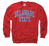 Delaware State Hornets Red Arch Crewneck Sweatshirt