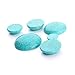 Linsoir Beads Natural Turquoise Gemstone Cabochons Round Flat-Back Design Dia=12mm/Pack of 10