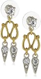Antiquities Couture Art Deco Crystal Swirl Earrings