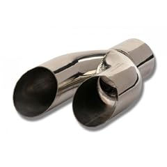 FK-Automotive Endrohr Edelstahl universal, Anschwei�endrohr rund 2x 63 mm