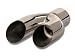 Produkt-Bild: Endrohr Edelstahl universal, Anschwei&szlig;endrohr rund 2x 63 mm