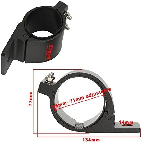 2x Bull Bar Bullbar Mount Bracket Clamps UHF Antenna LED HID Work Fog Light