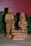 Hand Carved Olive Wood Holy Family Set