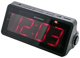Sylvania SCR1414-BLACK Digital Alarm Clock Radio with Jumbo 1.8 Inch Display (Black)