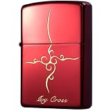 ZIPPO (ジッポー) ライター レッド&Gメッキ/エッチング I クロス-R.MB