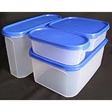 Tupperware Modular Mates 4 Pc Starter System. Brillant Blue