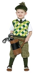 Future Golfer w/Golf Clubs Child Halloween Costume Size 4-6X